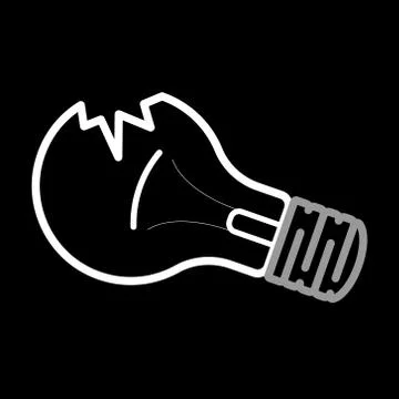 Vector of a light bulb. Logo for energy saving. Incandescent lamp. Stock Illustration