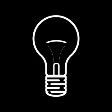 Vector of a light bulb. Logo for energy saving. Incandescent lamp. Stock Illustration