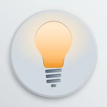 Vector light bulb symbol Stock Illustration