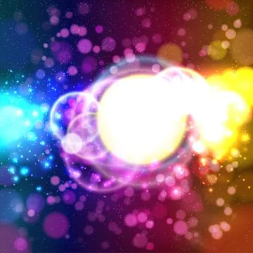 Vector light circles banner. abstract background Stock Illustration