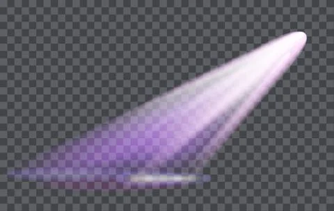 Vector Light Effect Spotlight with Transparent Background Stock Illustration