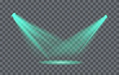 Vector Light Effect Spotlight with Transparent Background Stock Illustration
