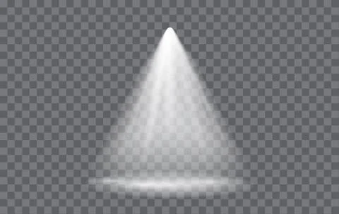 Vector Light Effect Spotlight with Transparent Background Stock Illustration
