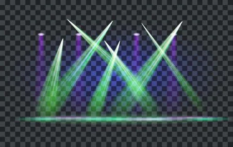 Vector Light Effect Spotlight with Transparent Background Stock Illustration