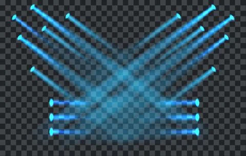 Vector Light Effect Spotlight with Transparent Background Stock Illustration