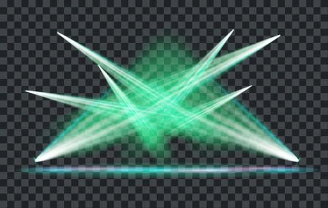 Vector Light Effect Spotlight with Transparent Background Stock Illustration