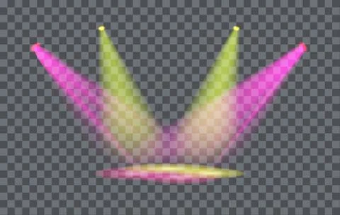 Vector Light Effect Spotlight with Transparent Background Stock Illustration