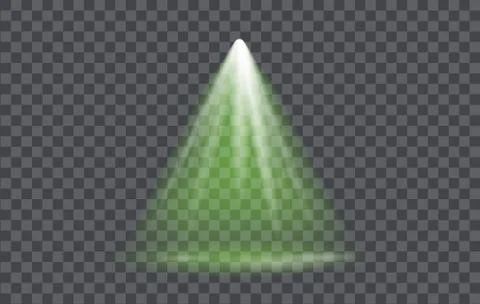 Vector Light Effect Spotlight with Transparent Background Stock Illustration