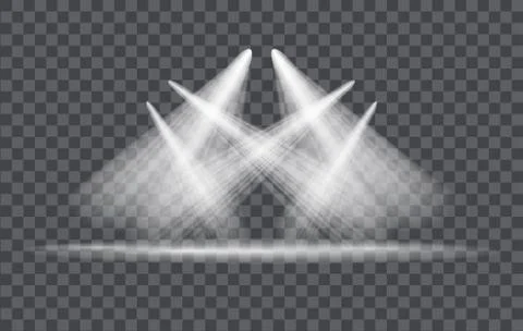 Vector Light Effect Spotlight with Transparent Background Stock Illustration