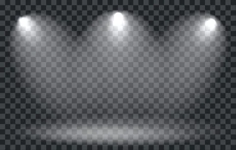 Vector Light Effect Spotlight with Transparent Background Stock Illustration