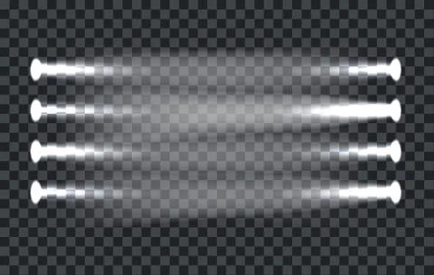 Vector Light Effect Spotlight with Transparent Background Stock Illustration