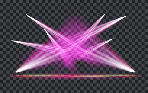 Vector Light Effect Spotlight with Transparent Background Stock Illustration