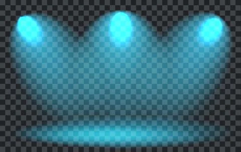 Vector Light Effect Spotlight with Transparent Background Stock Illustration