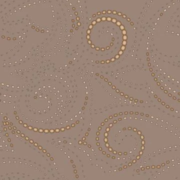 Vector light geometric texture with black stroke on a beige background. Spira Illustrazione stock