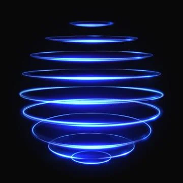Vector light glowing sphere effect, world globe technology concept Illustrazione stock