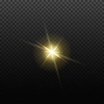 Vector light lens flare effect. Bright golden highlight. Space star explosion Stock Illustration