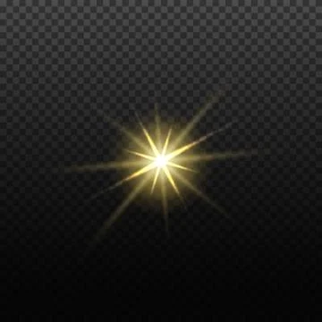 Vector light lens flare effect. Bright golden highlight. Space star explosion Stock Illustration