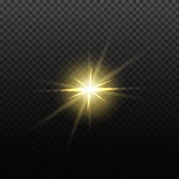 Vector light lens flare effect. Bright golden highlight. Space star explosion Illustrazione stock