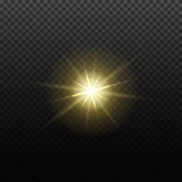 Vector light lens flare effect. Bright golden highlight. Space star explosion 스톡 일러스트