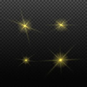 Vector light lens flare effect. Bright golden highlight. Space star explosion Illustrazione stock
