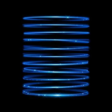 Vector light neon circle effect Stock Illustration