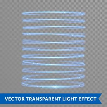 Vector light neon circle effect Stock Illustration