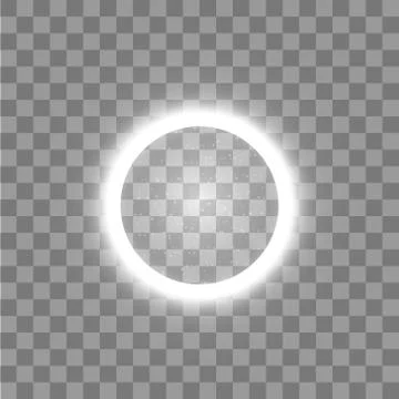 Vector light ring. Round shiny frame with lights dust trail particles isolated Stock Illustration