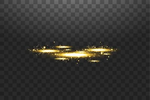 Vector light sources, backlights. Isolated on black transparent background Stock Illustration