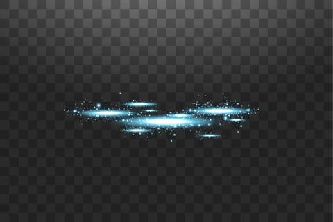 Vector light sources, backlights. Isolated on black transparent background Stock Illustration