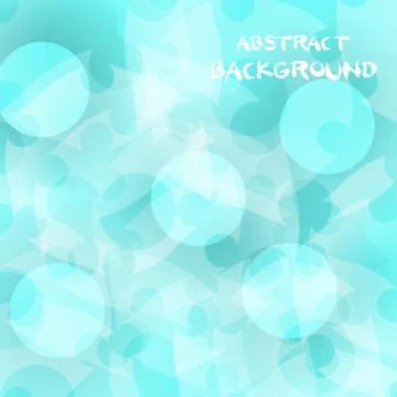 Vector light turquoise gradient abstract background with geometric shapes. Stock Illustration