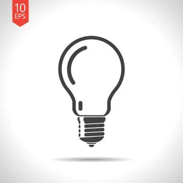 Vector lightbulb blue icon. Eps10 Stock Illustration