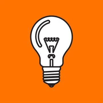 Vector lightbulb blue icon. Eps10 Stock Illustration