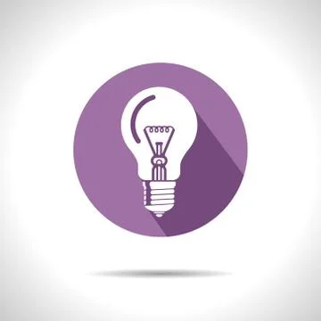 Vector lightbulb icon. Eps10 Stock Illustration