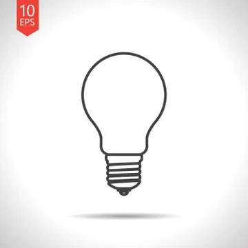 Vector lightbulb icon Stock Illustration