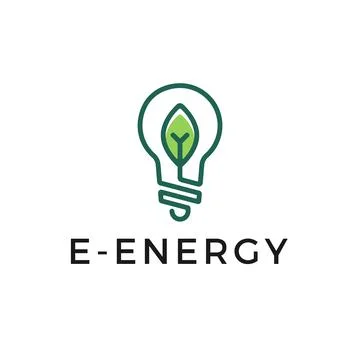 Vector lightbulb with leaf logo template. Web Icon Symbol Template Design Ele Stock Illustration