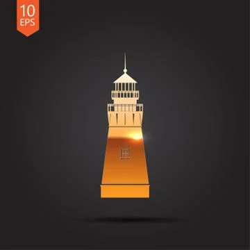 Vector lighthouse icon Stock Illustration