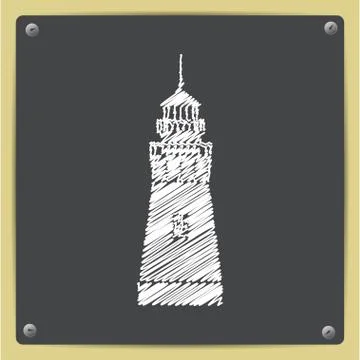 Vector lighthouse icon Stock Illustration