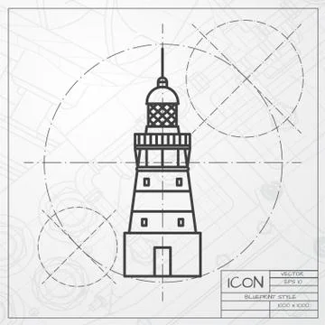 Vector lighthouse icon Stock Illustration