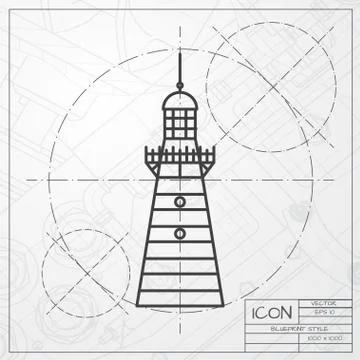 Vector lighthouse icon Stock Illustration