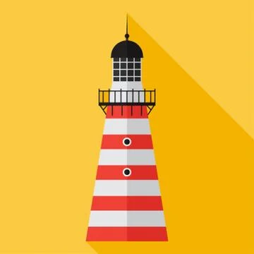 Vector lighthouse icon Illustrazione stock