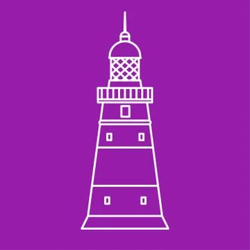 Vector lighthouse icon Stock Illustration