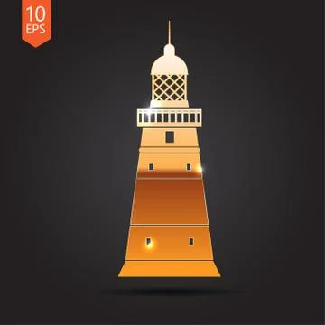 Vector lighthouse icon Stock Illustration