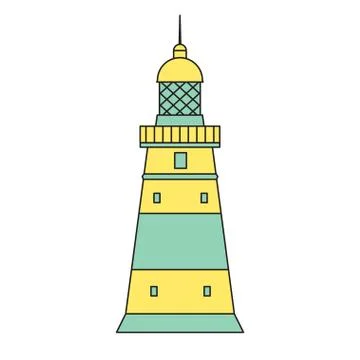 Vector lighthouse icon Stock Illustration