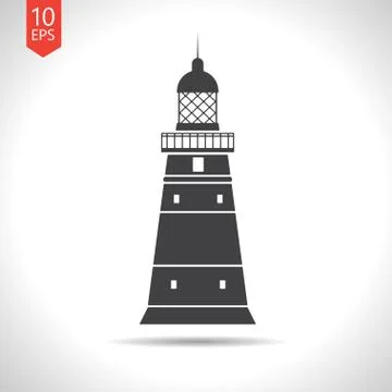 Vector lighthouse icon Stock Illustration