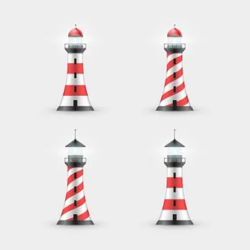 Vector lighthouse illustration. Stock Illustration