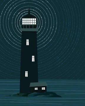 Vector Lighthouse tower Illustrazione stock