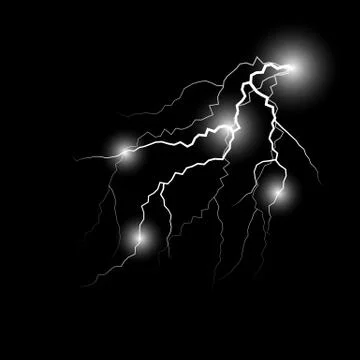 Vector lightning flash strike background Stock Illustration