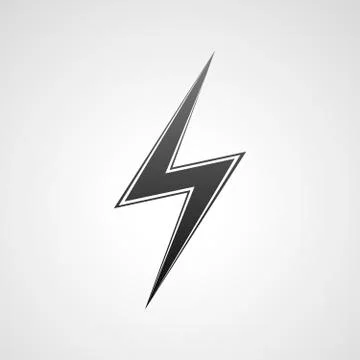 Vector lightning icon. Stock Illustration
