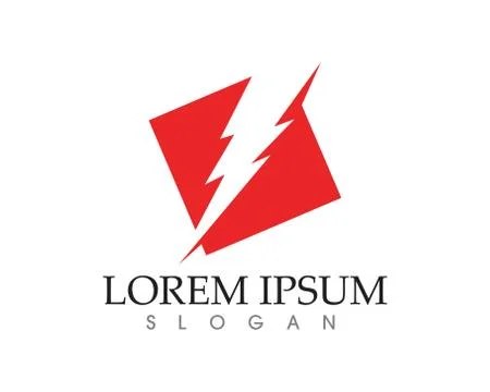 Vector lightning icon logo and symbols template app Stock Illustration