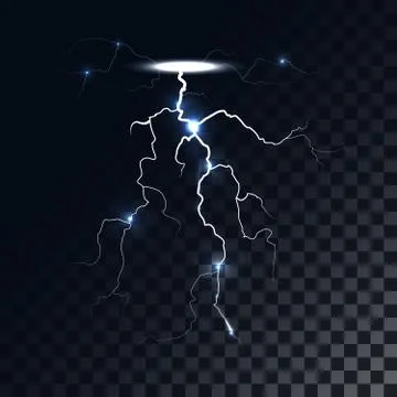 Vector lightning light effect Stock Illustration